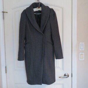 Mexx Grey Mix Wool Blend Winter Coat Size 4 (K490)